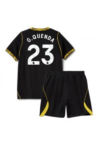 Chelsea Geovany Quenda #23 Jalkapallovaatteet Lasten Vieraspeliasu 2026-27 Lyhythihainen (+ Lyhyet housut)